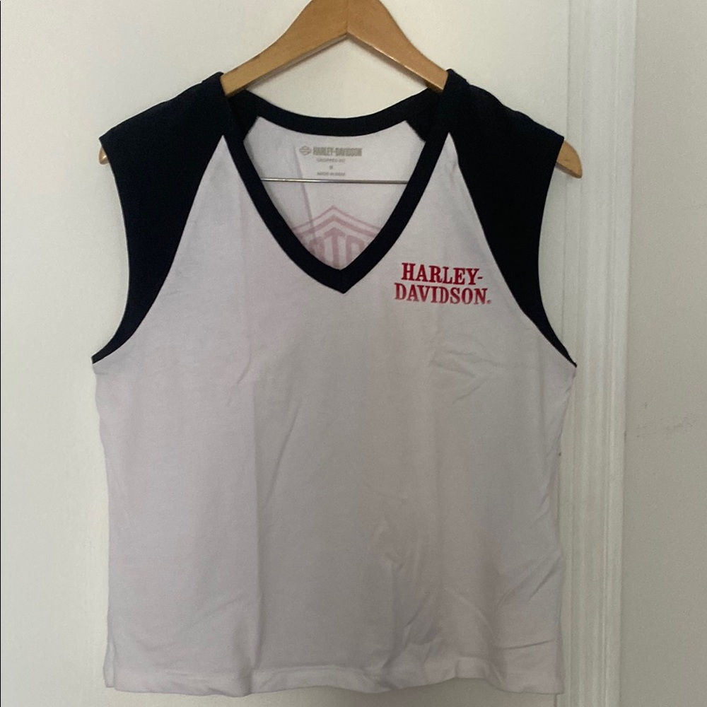 Harley-Davidson Black and White Muscle Tee